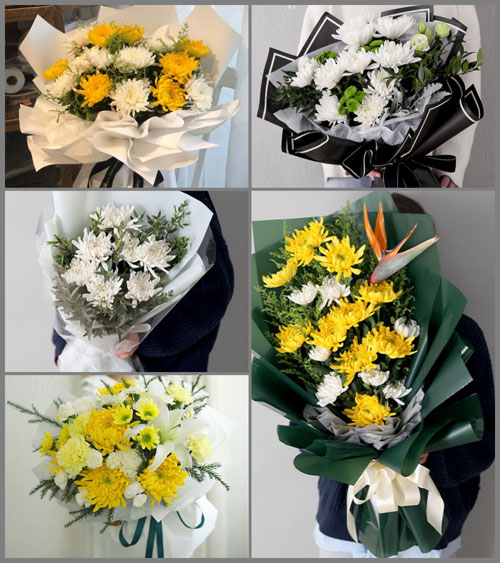 山东莱芜莱城区苗山镇东邢村白事花束代送